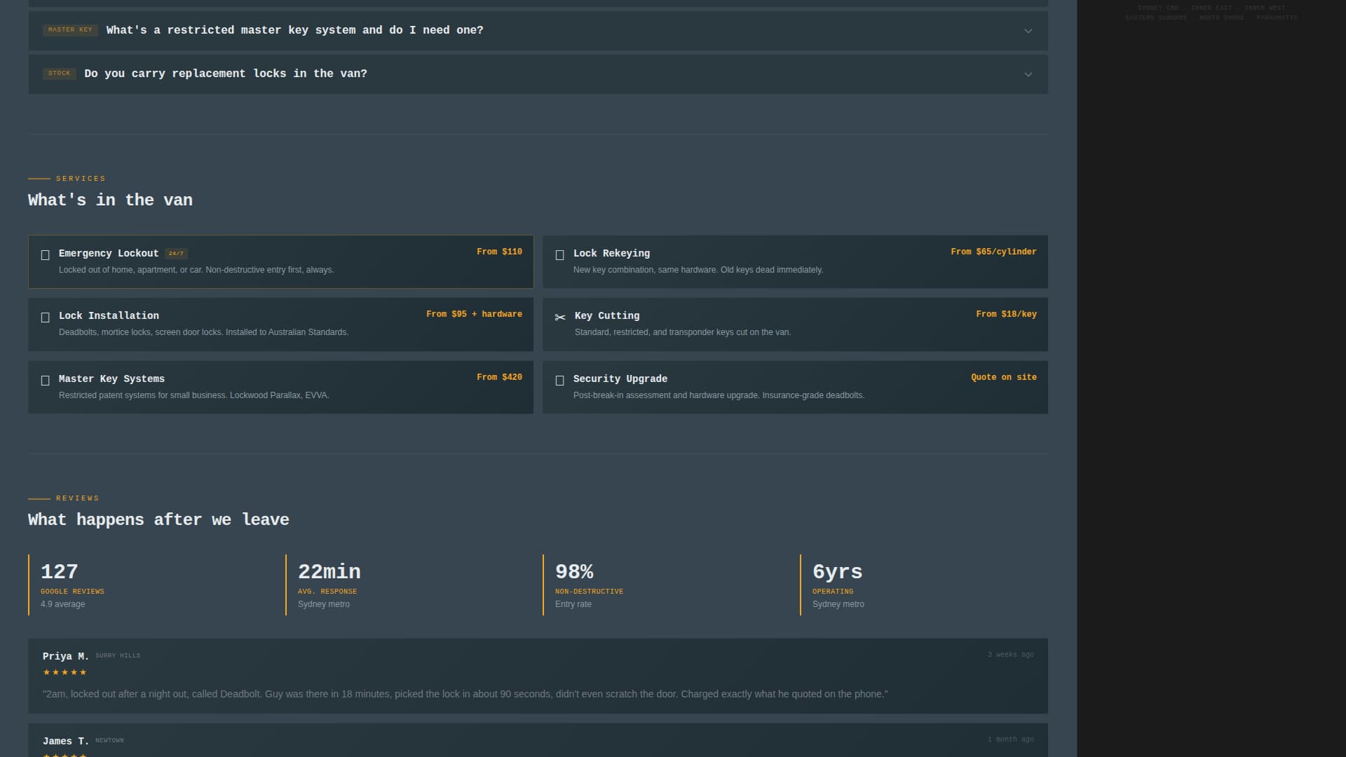 Secure — Professional Lock Security Landing Page Template