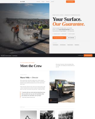 Slab - Ironclad Paving Landing Page Template