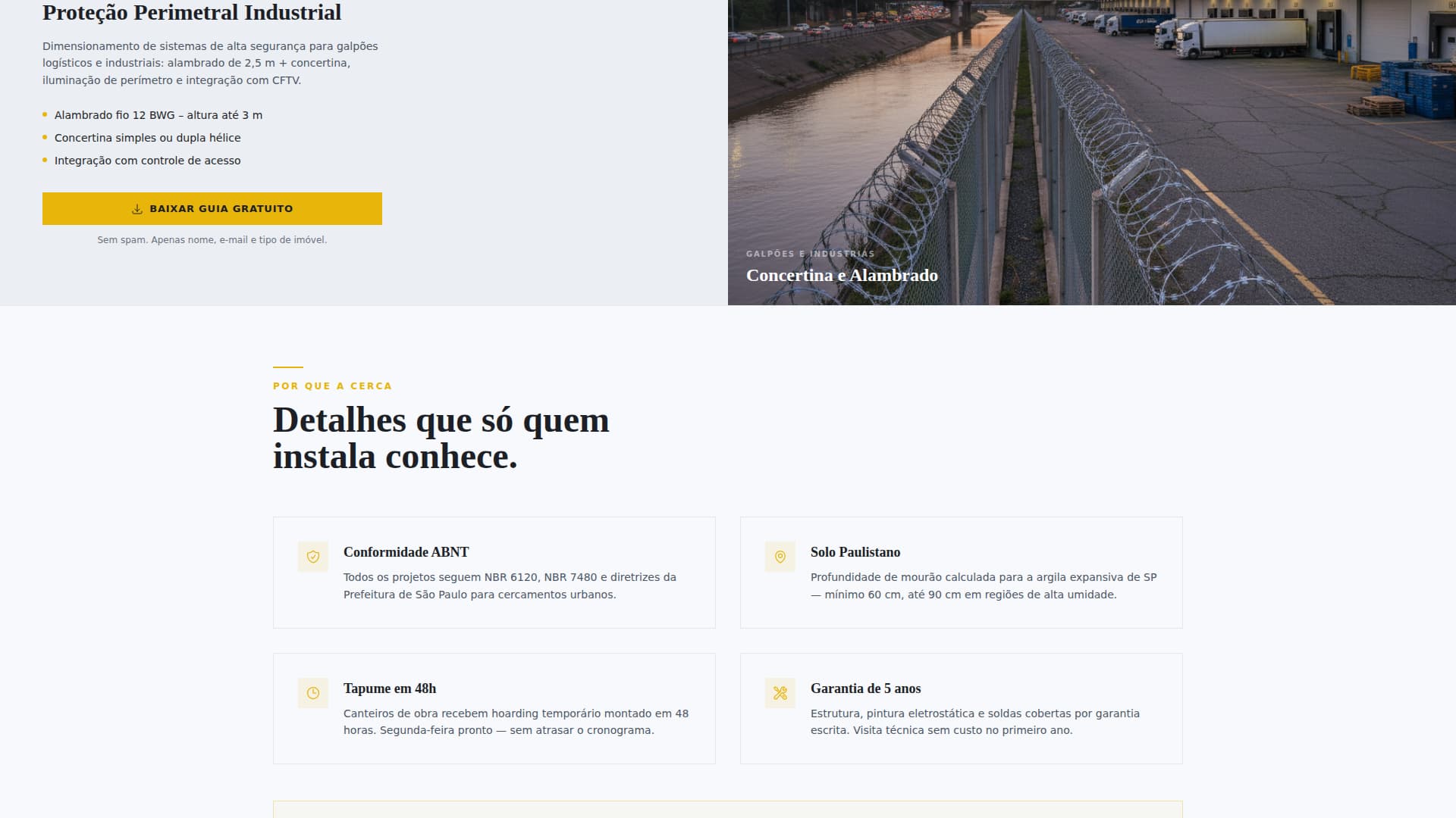 Cerca - Trusted Fencing Landing Page Template
