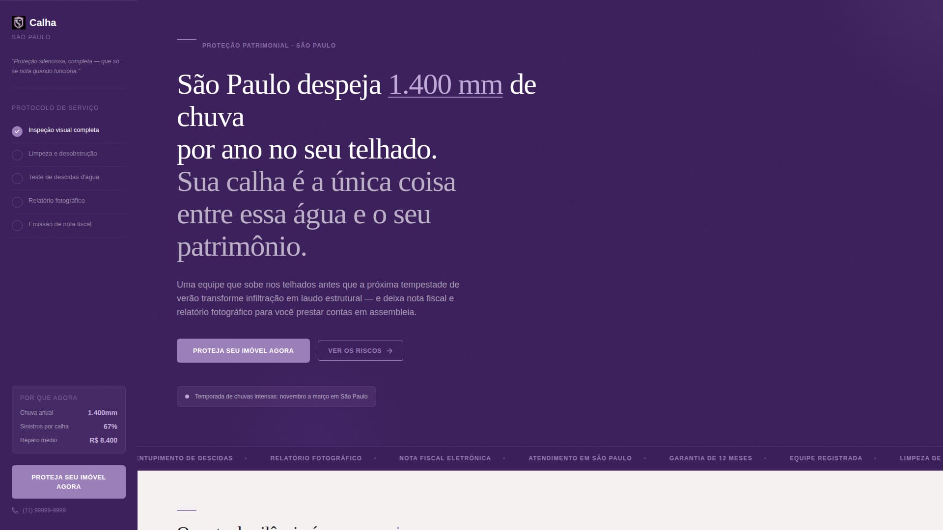 Calha - Trusted Guttercleaning Landing Page Template