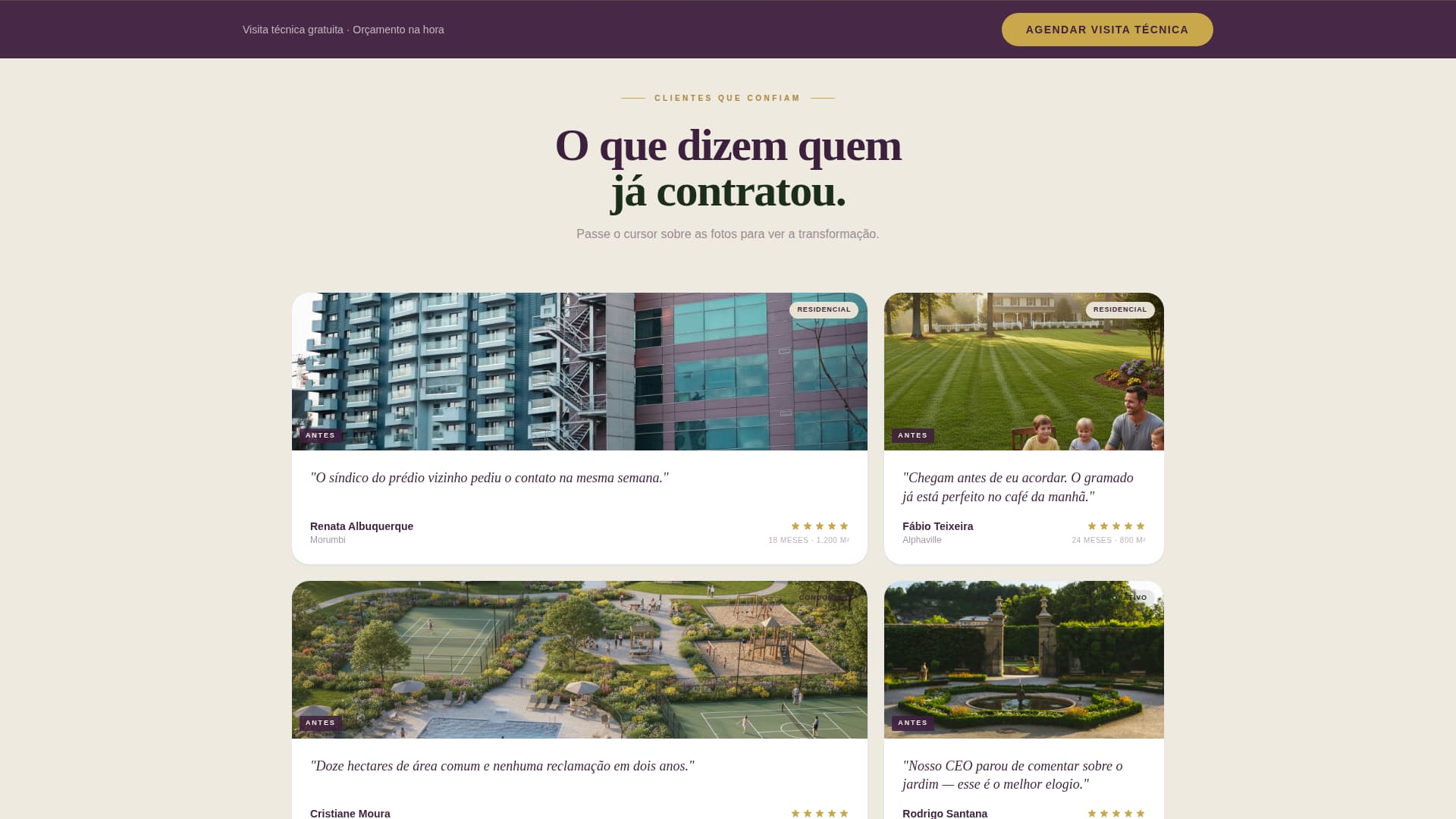 Corte - Precision Lawncare Landing Page Template