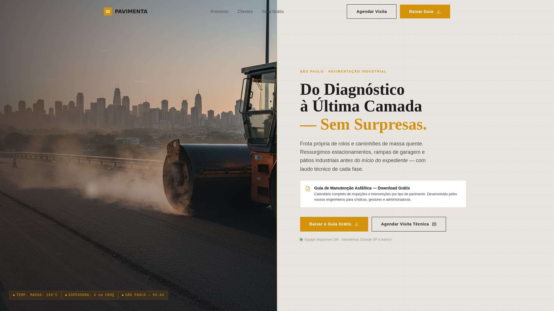 Pavimenta - Precision Paving Landing Page Template