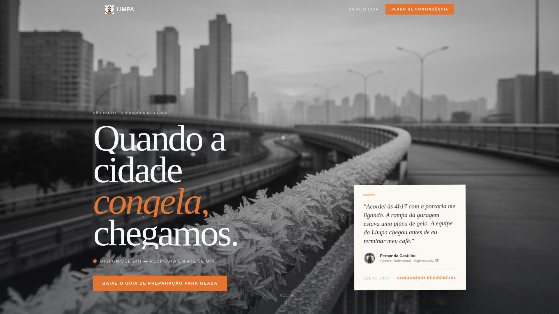 Limpa - Dramatic Snowremoval Landing Page Template
