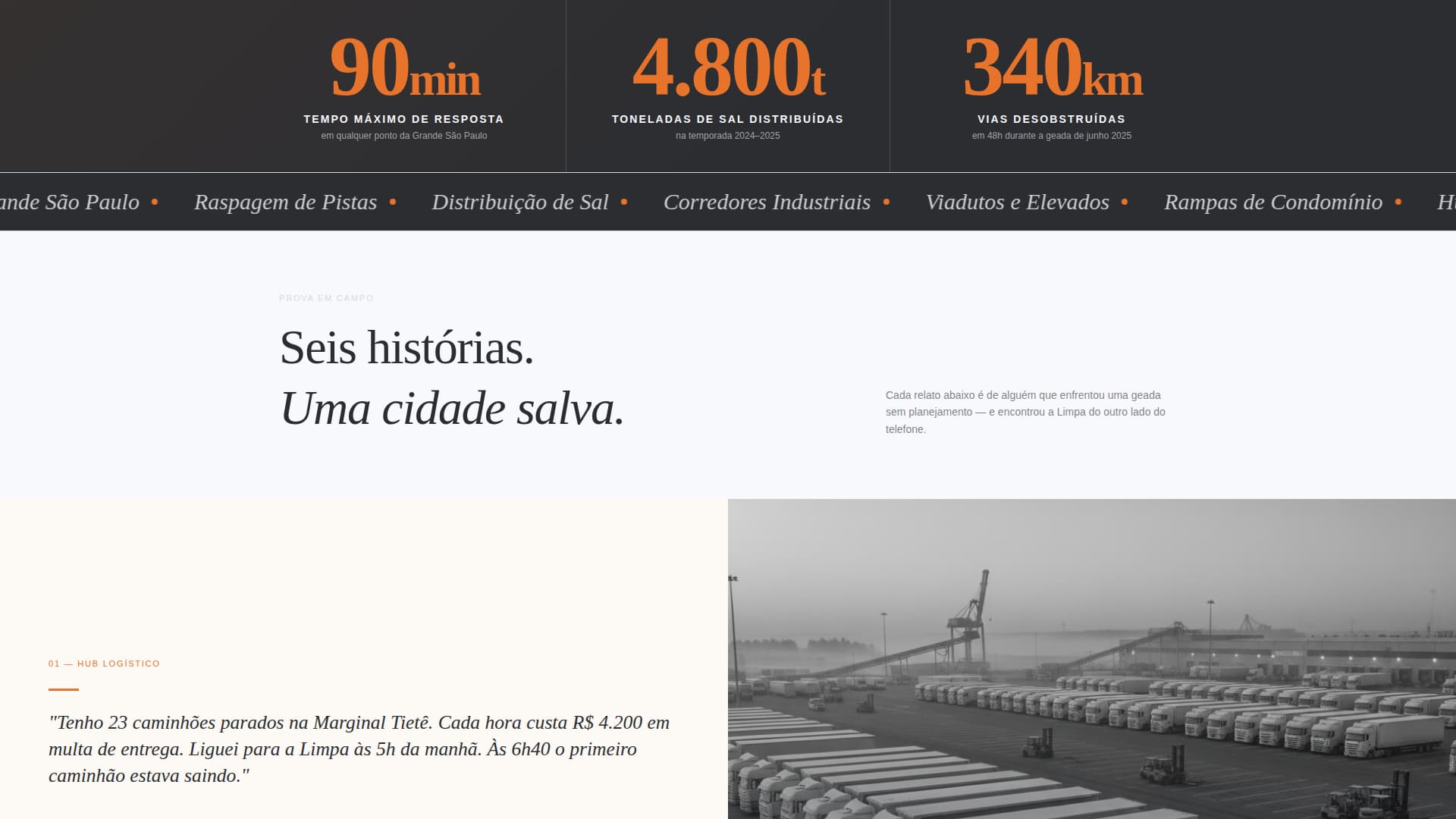 Limpa - Dramatic Snowremoval Landing Page Template
