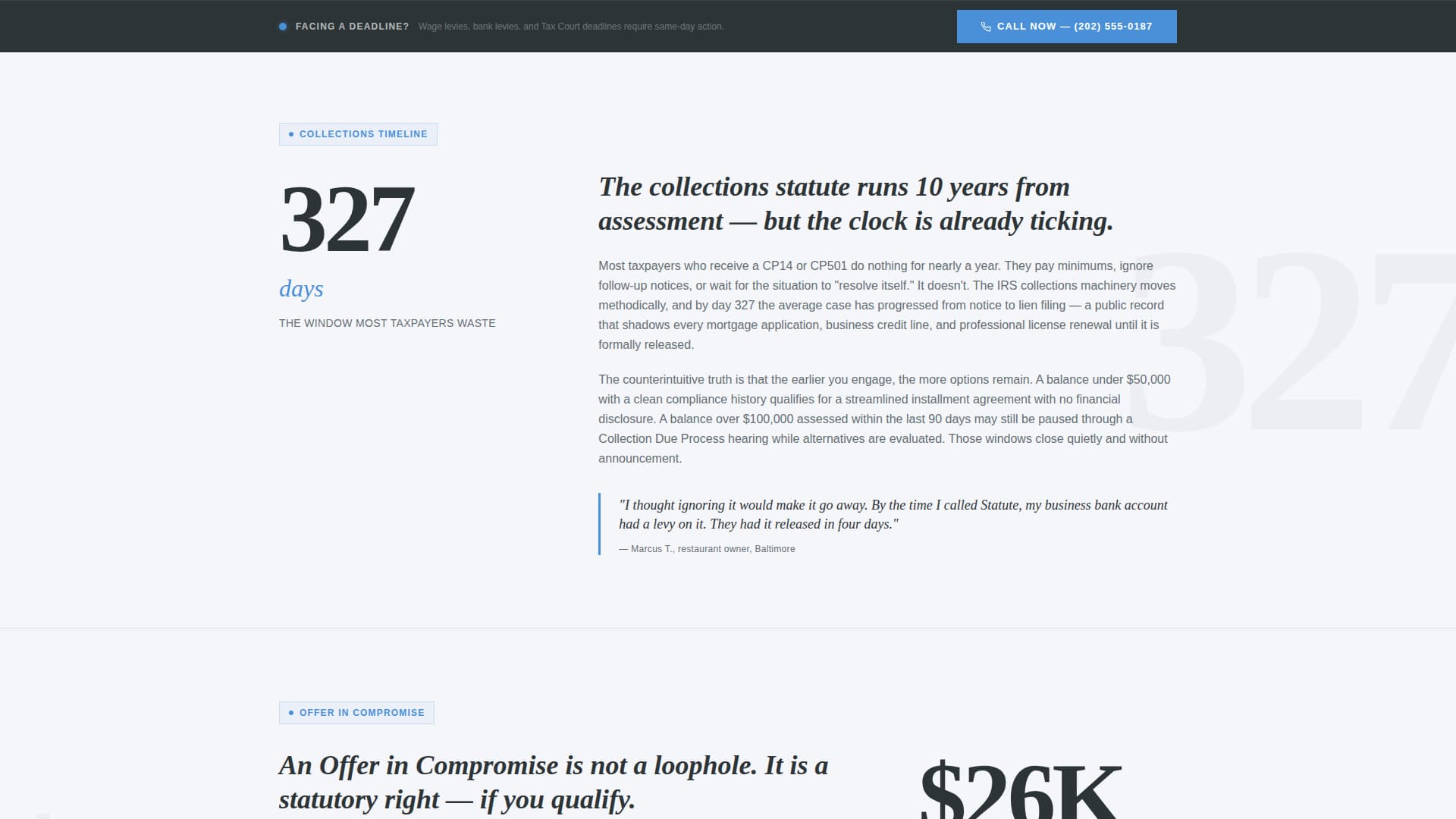 Statute - Authoritative Taxattorney Landing Page Template