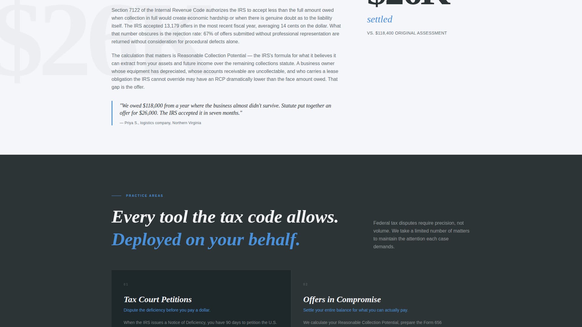 Statute - Authoritative Taxattorney Landing Page Template