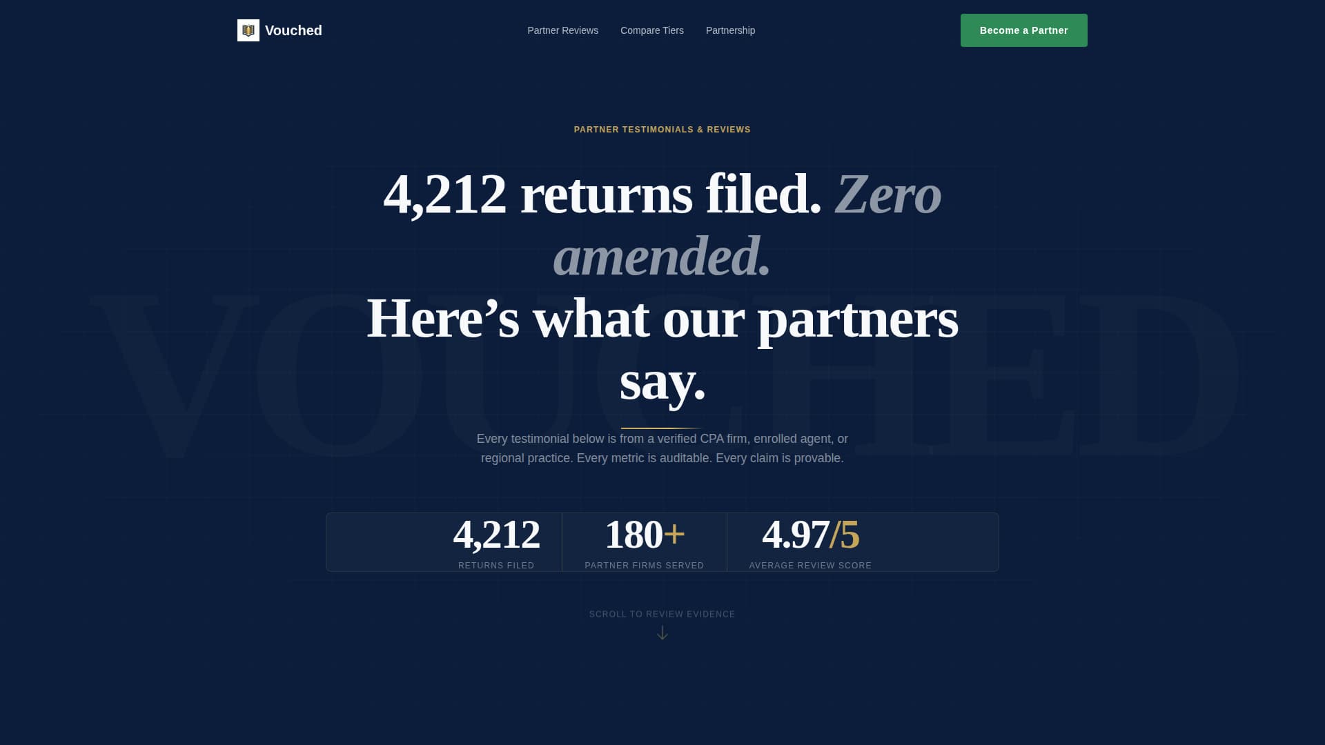 Vouched - Precision Taxpreparer Landing Page Template