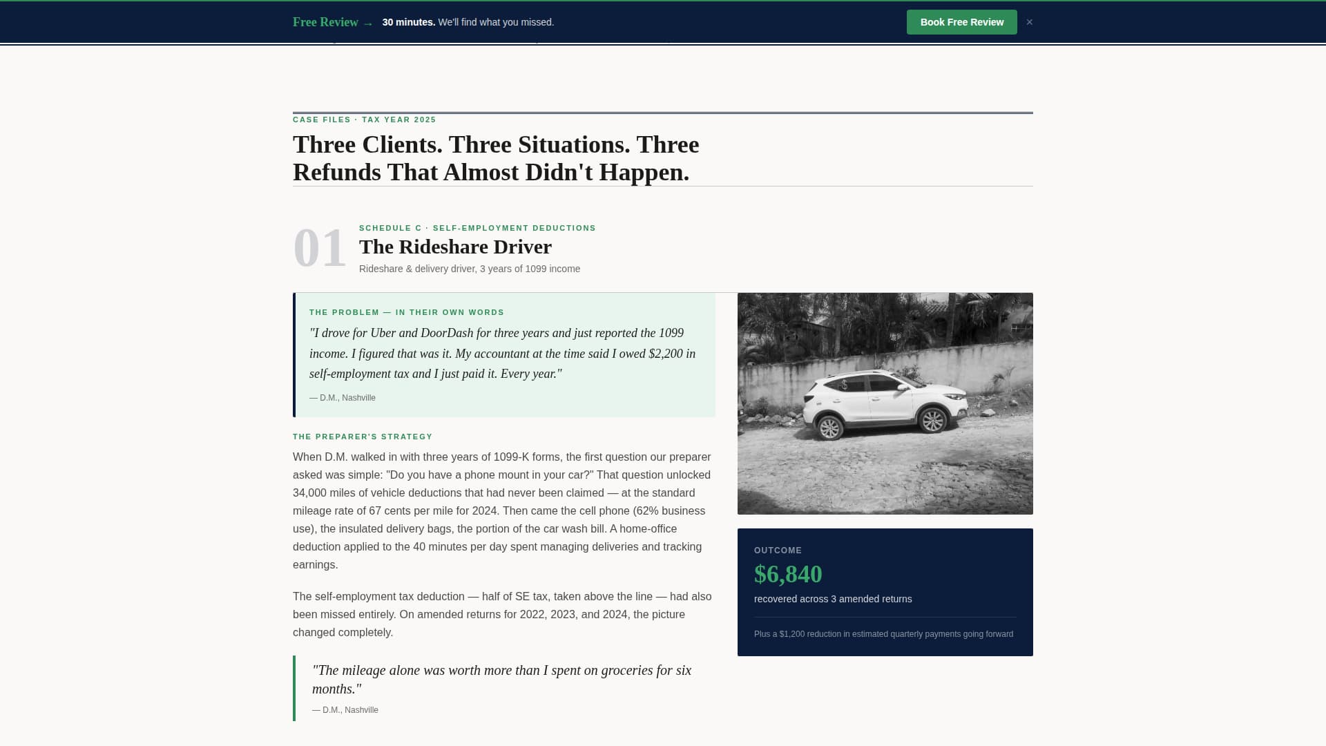 Tax Preparer Portfolio Website Template