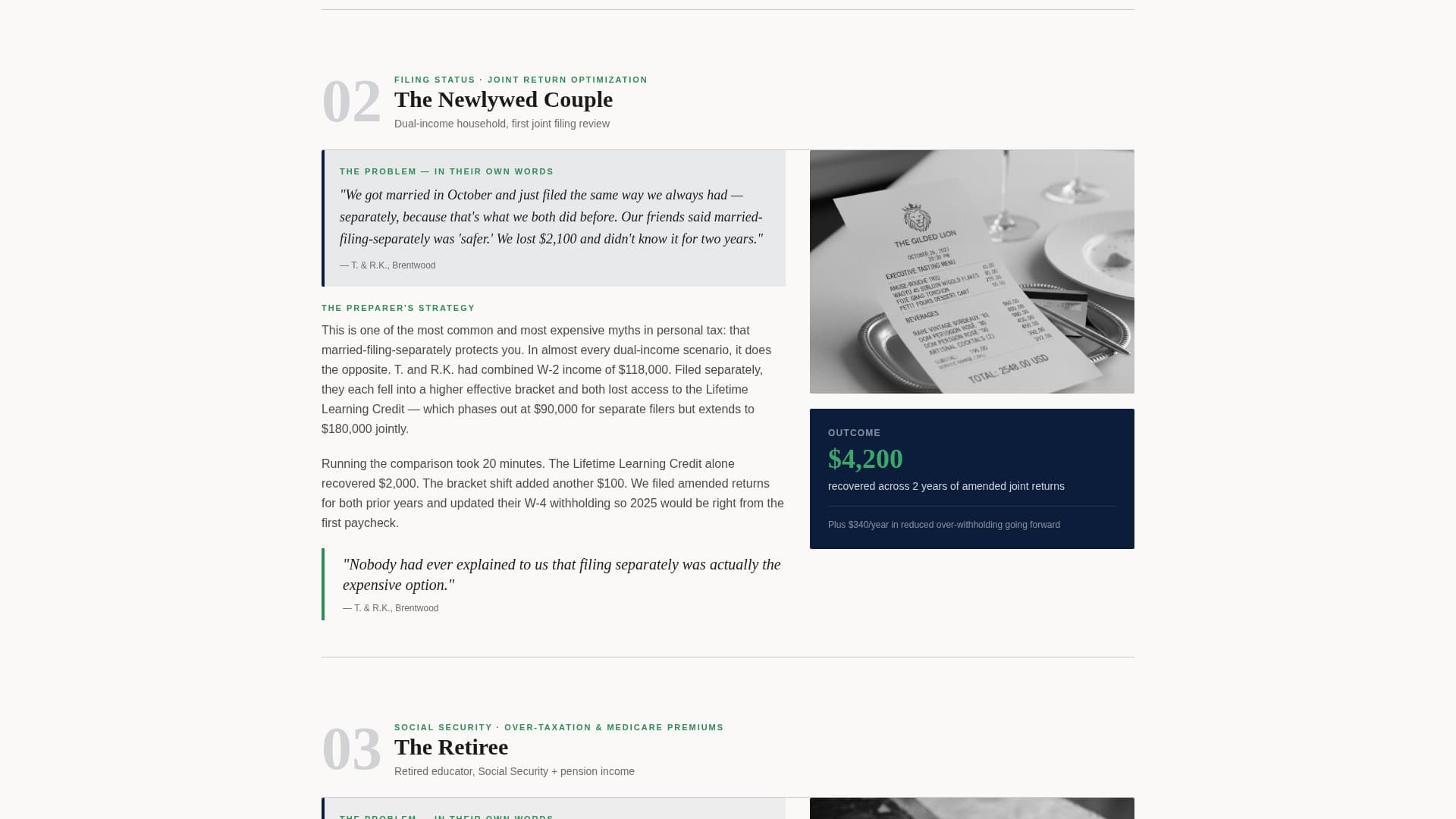 Tax Preparer Portfolio Website Template
