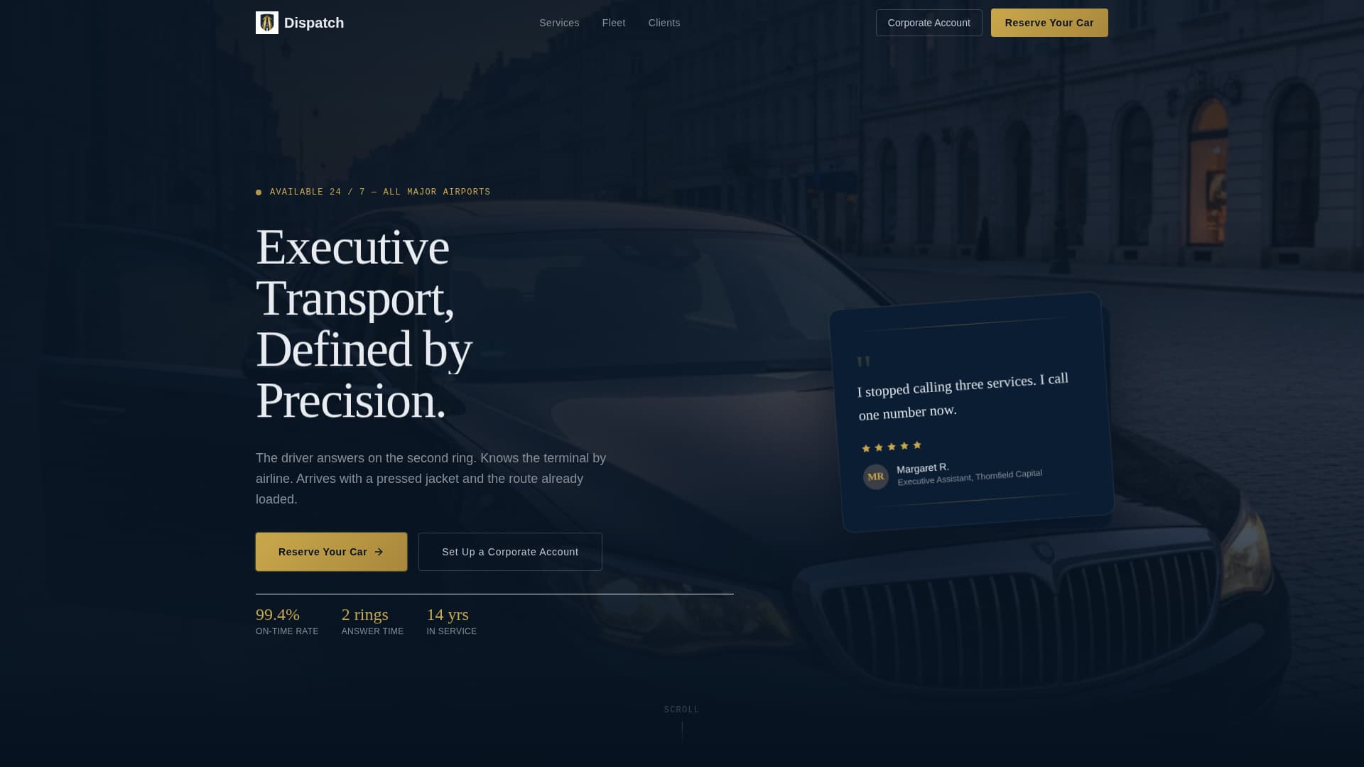 Taxi & Rideshare Driver Booking Website Template