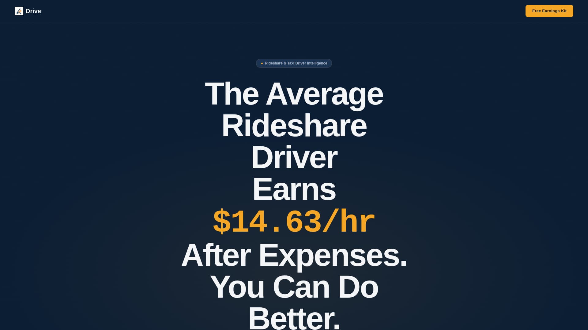 Drive - Authoritative Rideshare Landing Page Template