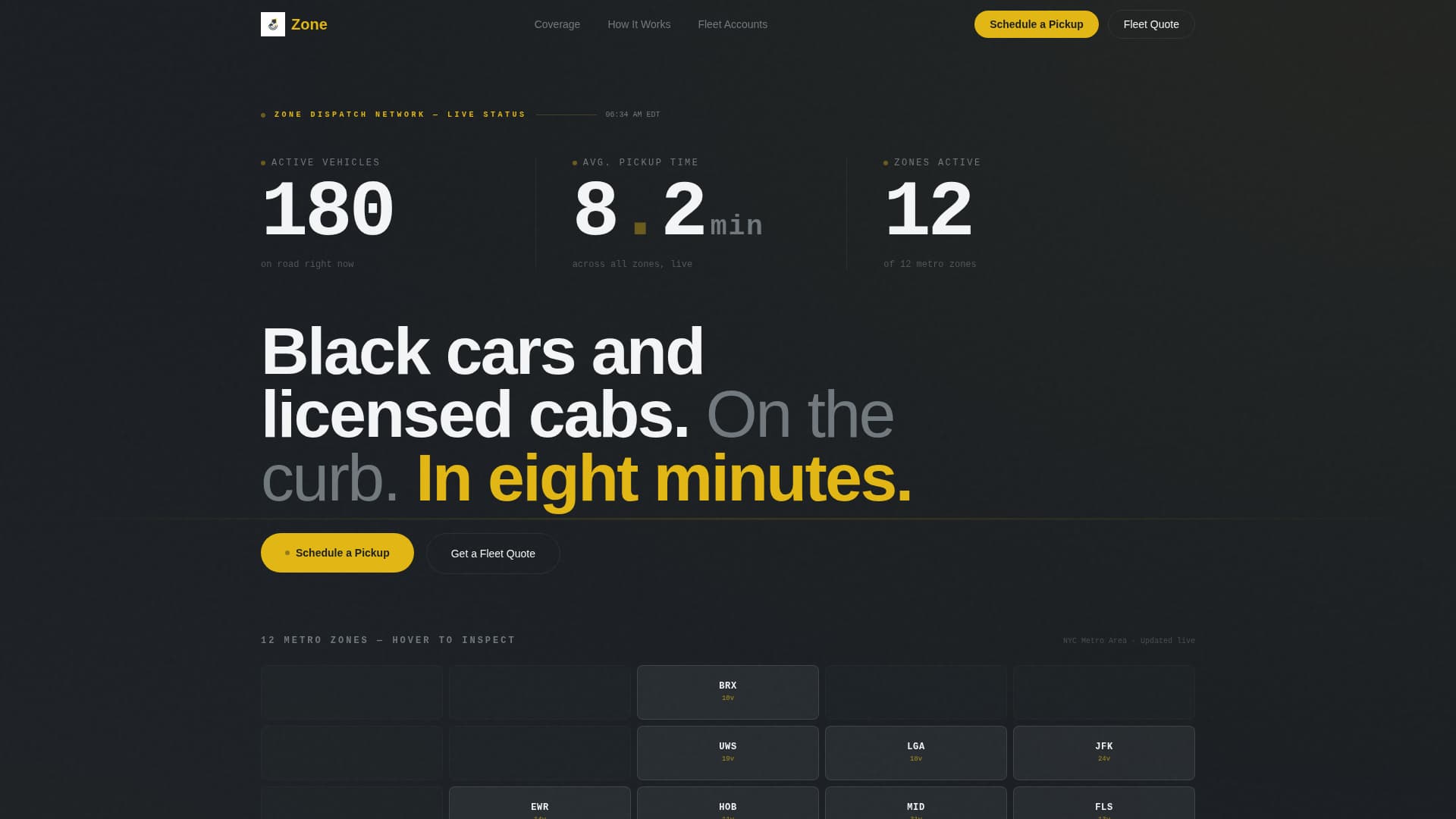 Zonea - Precision Rideshare Landing Page Template