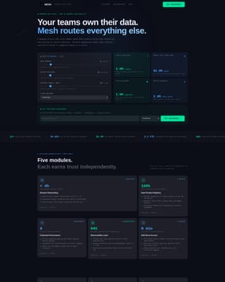 Mesh - Precision Data Mesh Landing Page Template