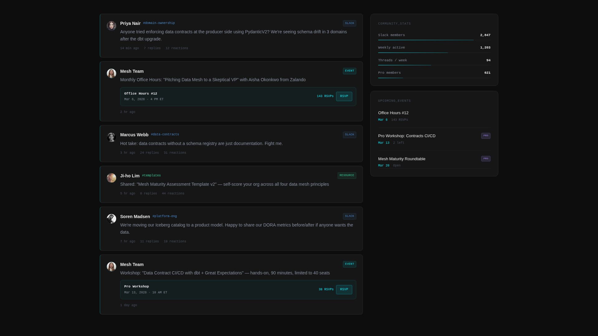 Mesh - Dynamic Data Mesh Landing Page Template
