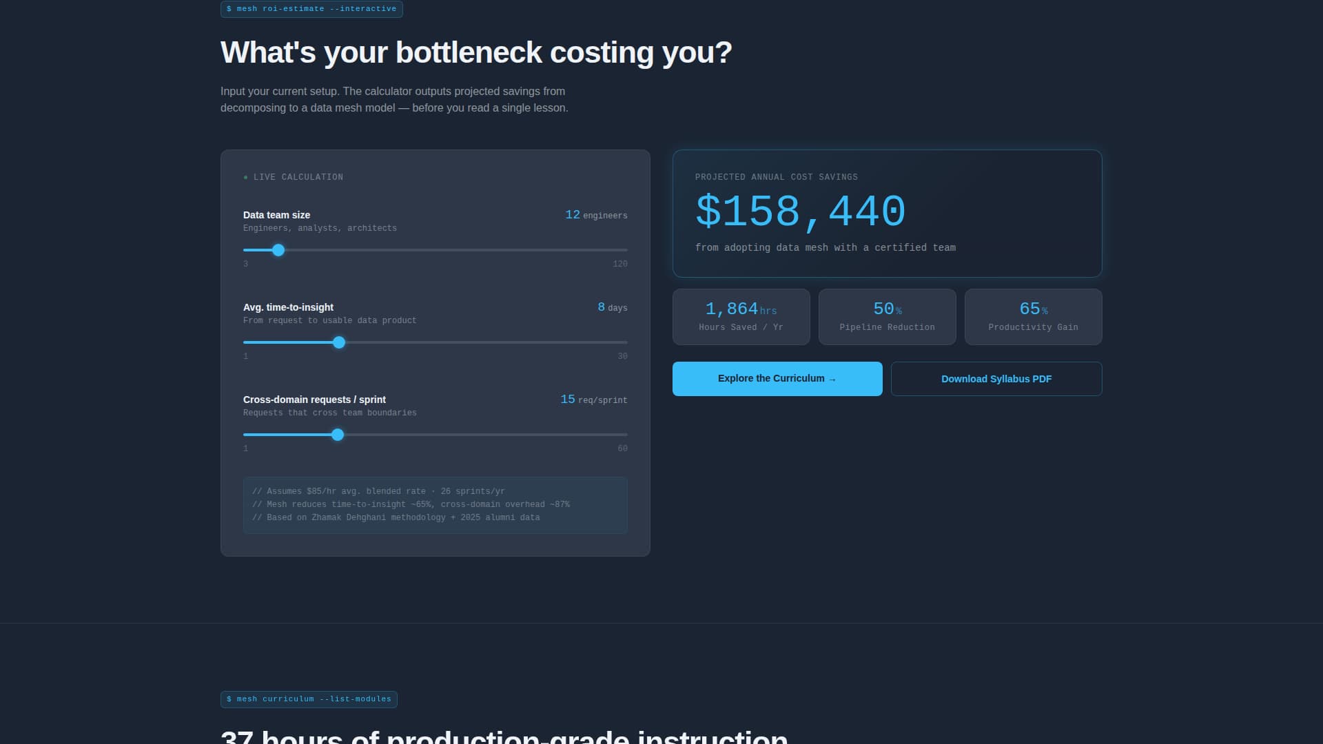 Mesh - Certified Datamesh Landing Page Template