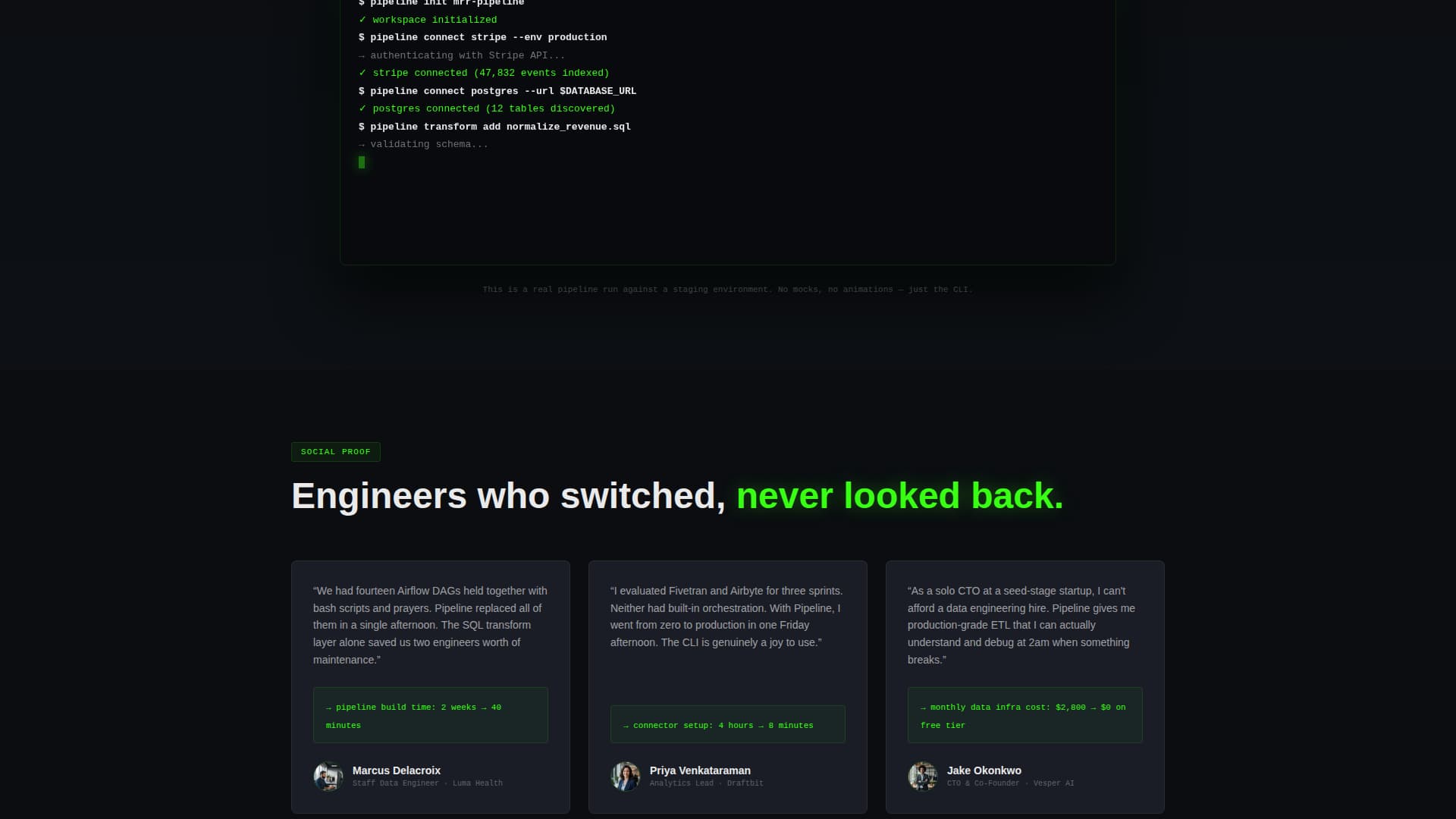 Pipeline - Powerful ETL Landing Page Template