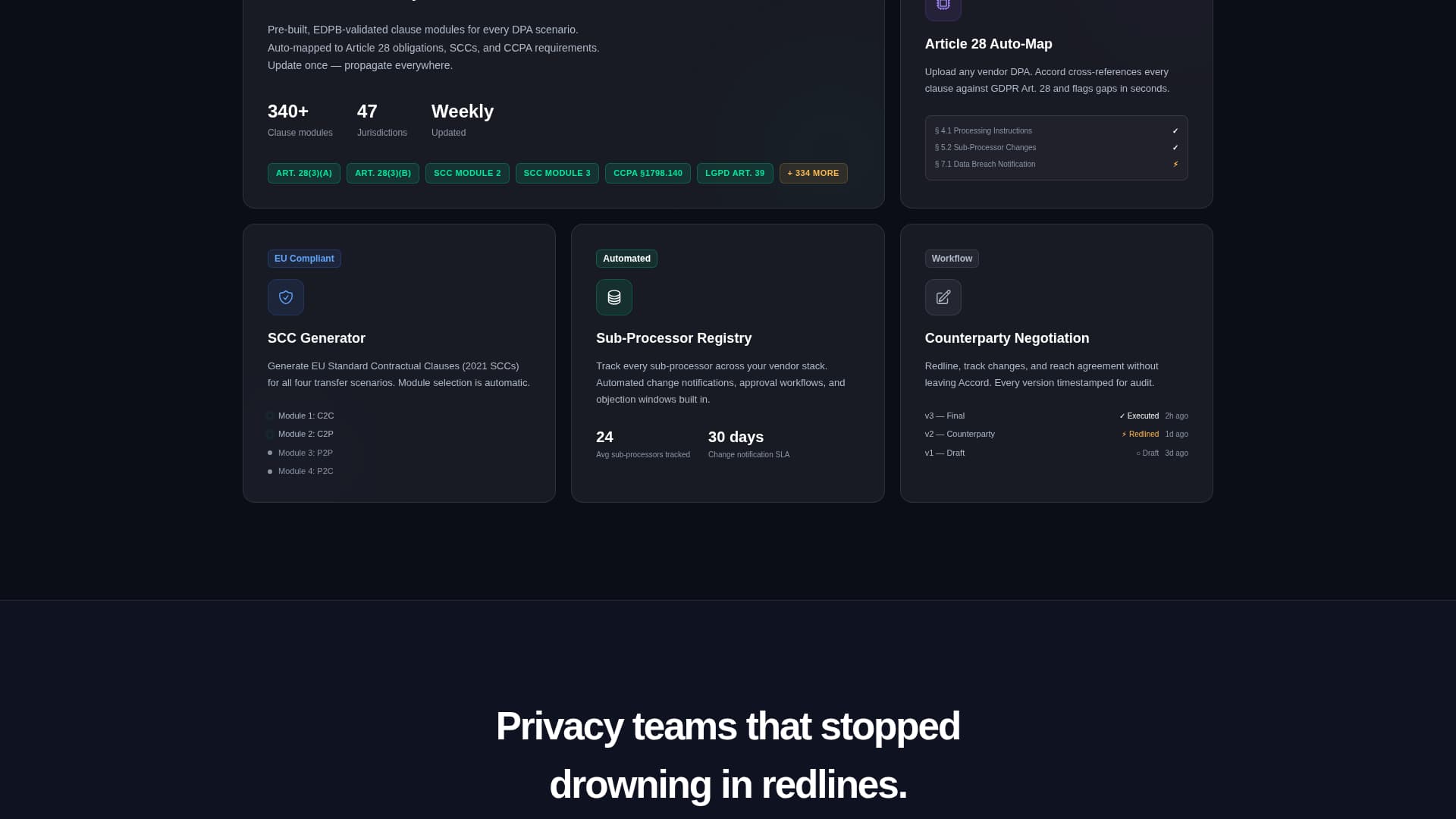 Accord - Automated Compliance Landing Page Template
