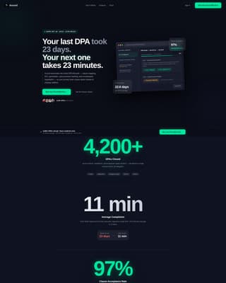 Accord - Automated Compliance Landing Page Template