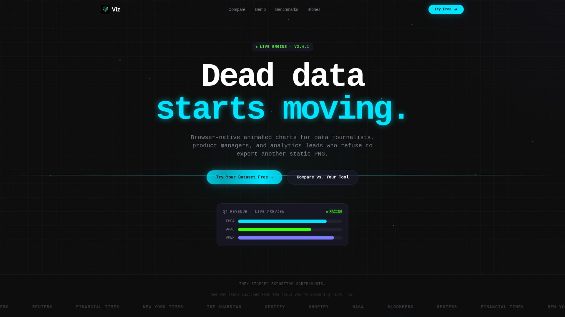 Viz - Dynamic Data Visualization Landing Page Template