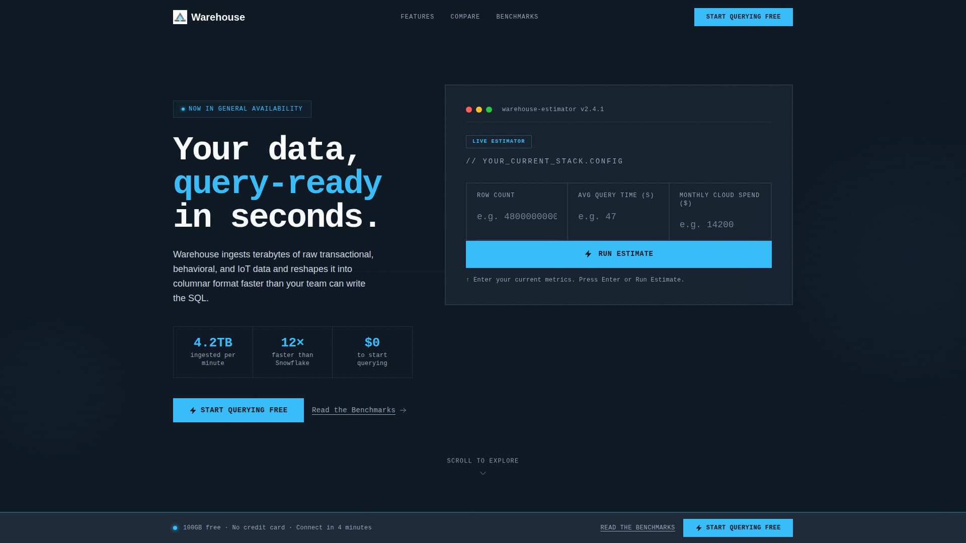 Warehouse - Powerful Data Warehouse Landing Page Template