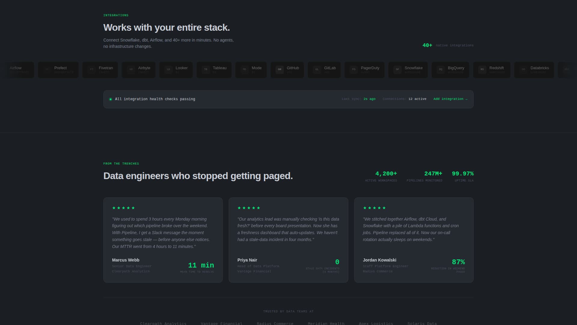 Flow — Intelligent DataOps Landing Page Template