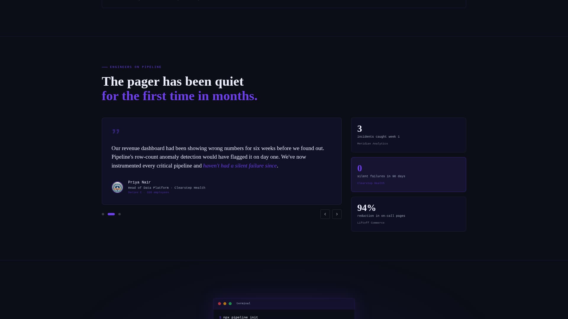 Elevate — Seamless DataOps Landing Page Template