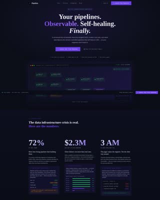 Elevate — Seamless DataOps Landing Page Template