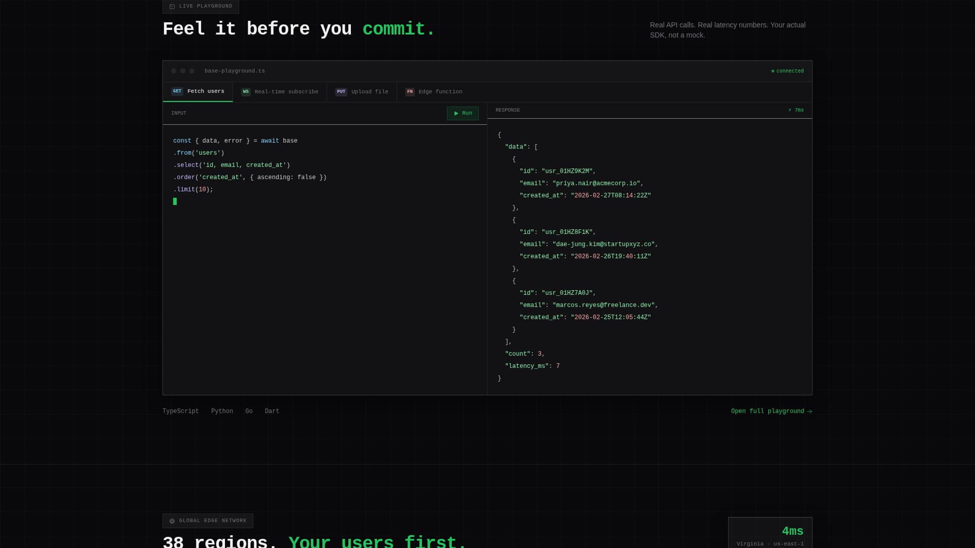 Base - Powerful Backend-as-a-Service Landing Page Template