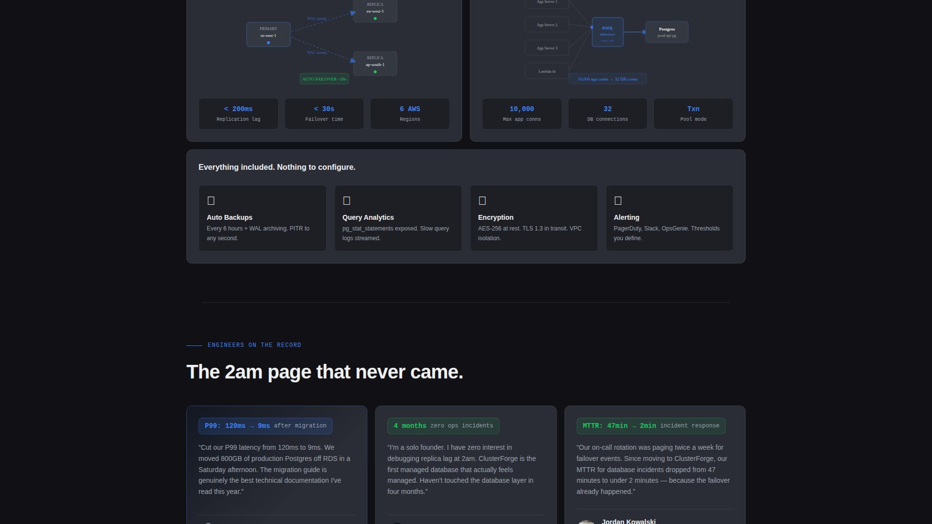 Clusterforge - Ruthless Database Landing Page Template