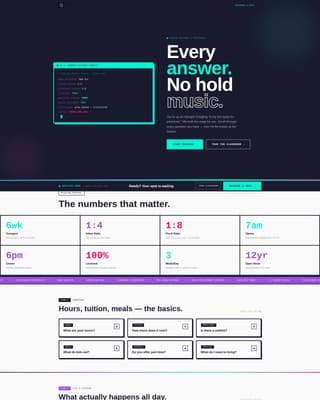 Wonder - Bold Daycare Landing Page Template