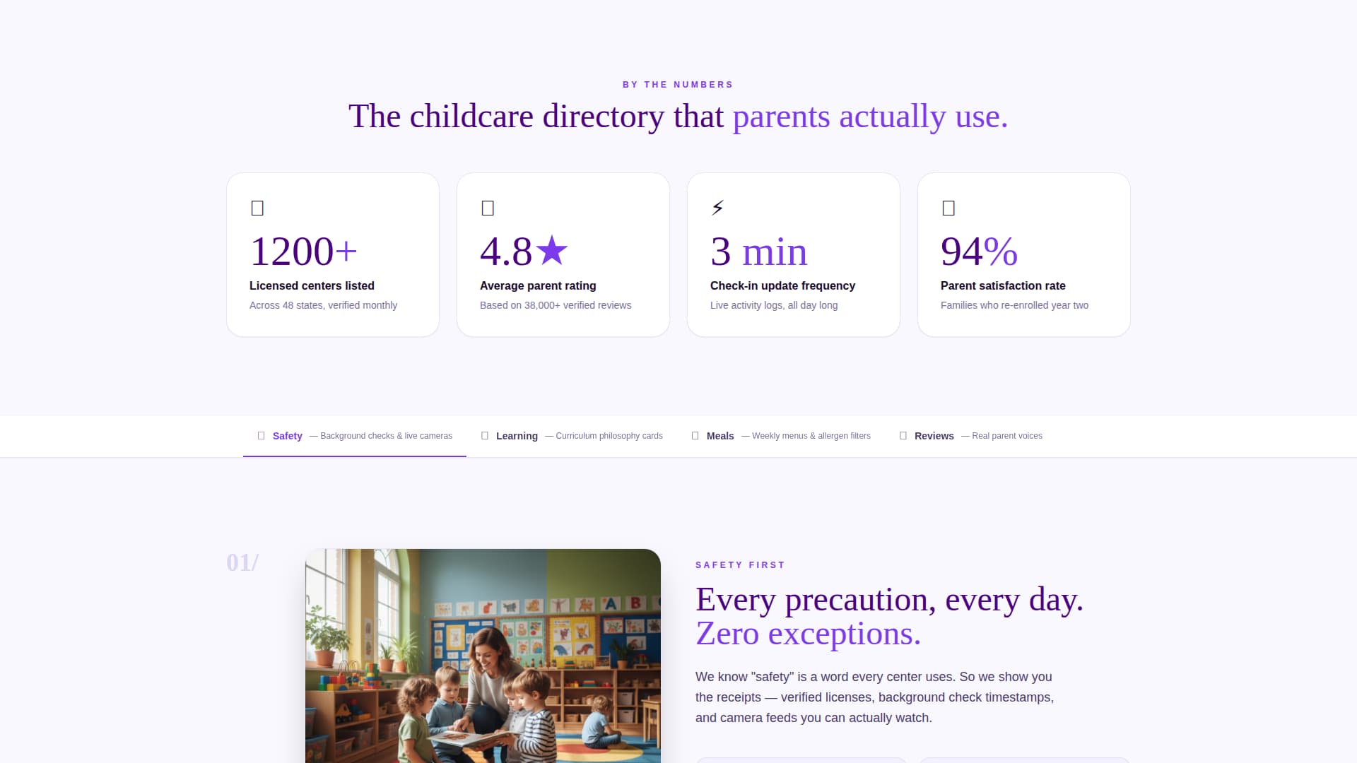 Grow — Early Learning Landing Page Template