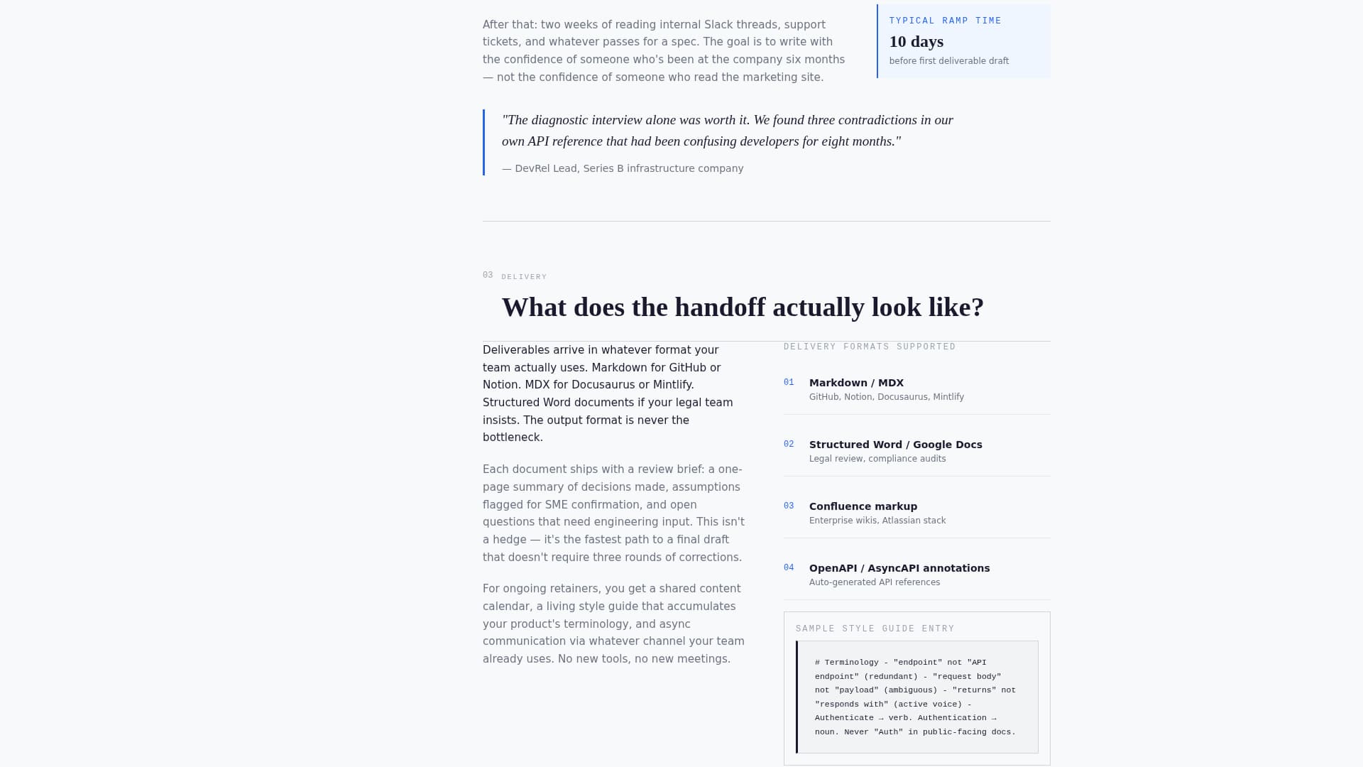 Redline - Authoritative Technicalwriter Landing Page Template