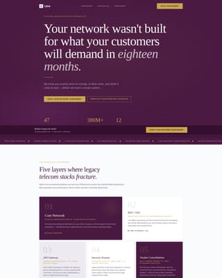 Uplink - Authoritative Telecom Landing Page Template