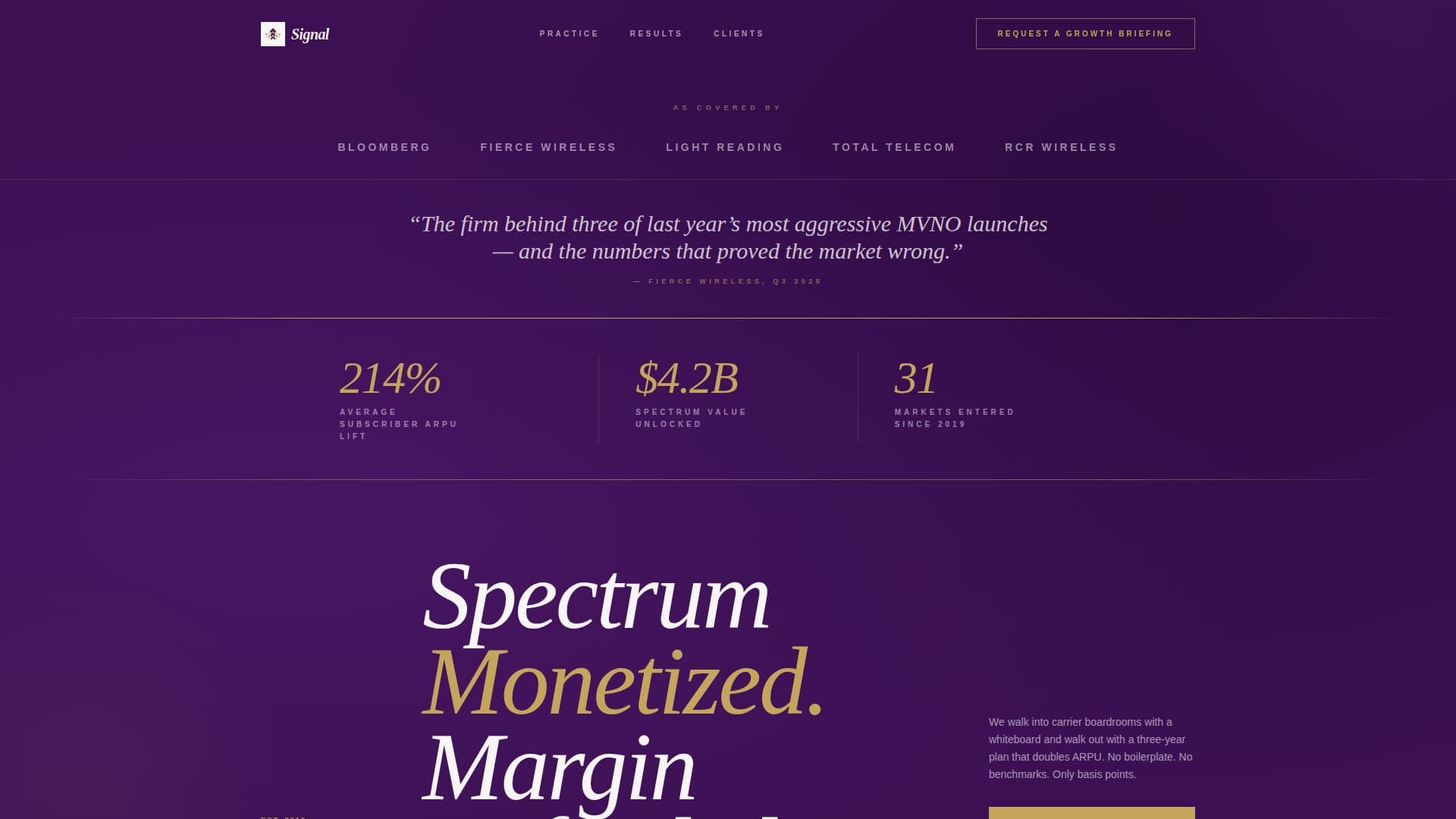 Telecommunications Consulting Booking Website Template