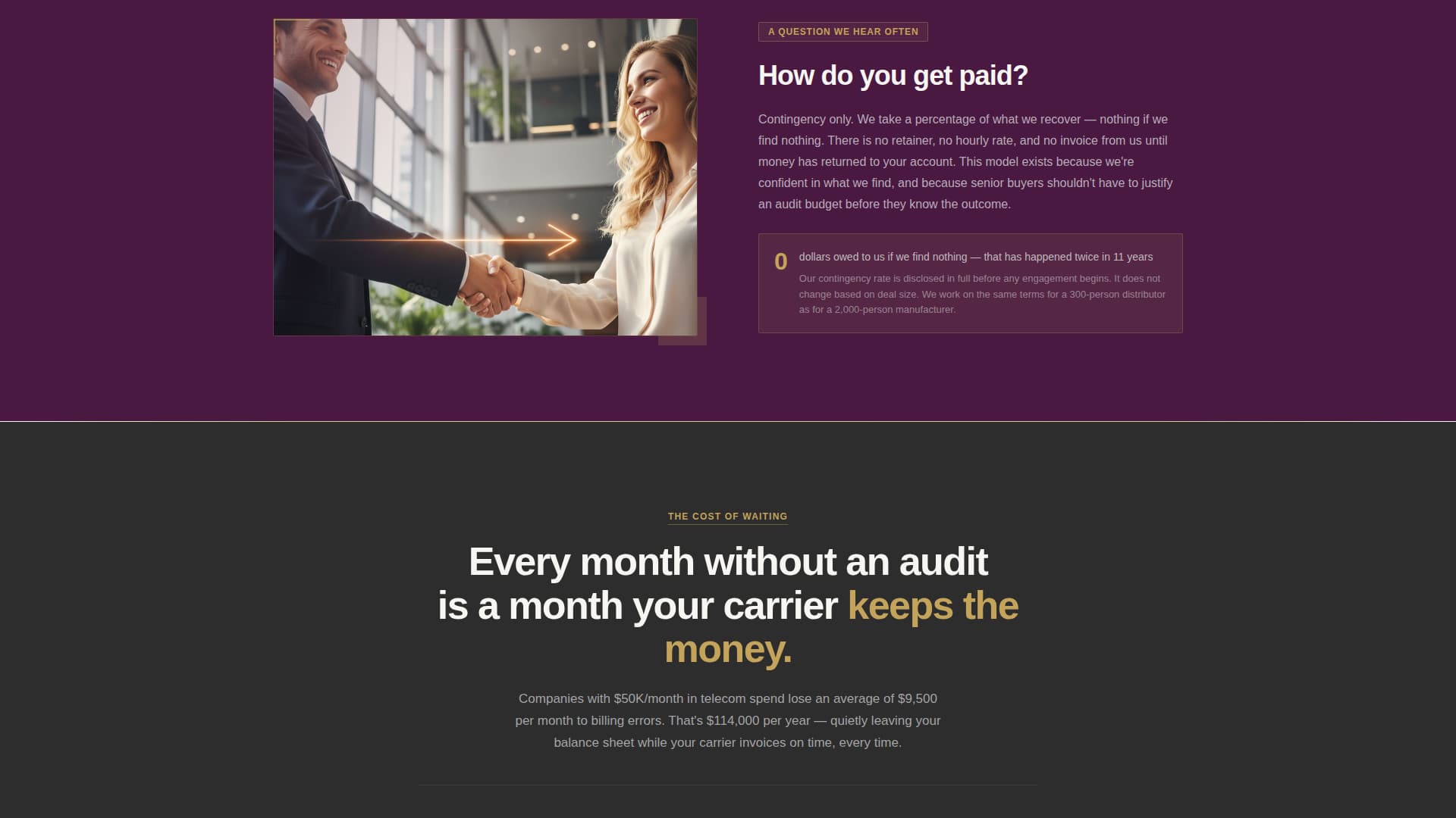 Telecommunications Consulting Booking Website Template