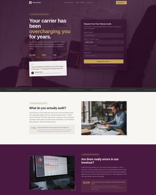 Telecommunications Consulting Booking Website Template