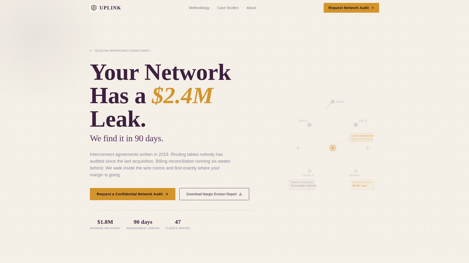 Uplink - Precision Telecommunications Landing Page Template
