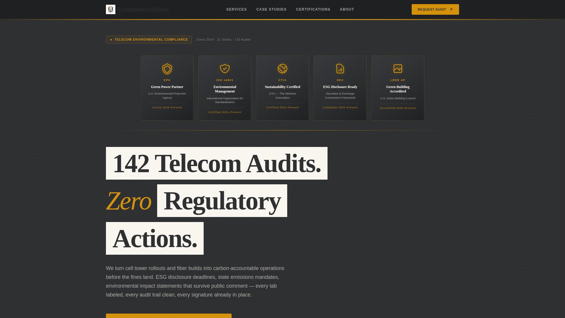Comply - Authoritative Telecom Landing Page Template