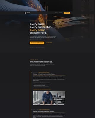 Telecommunications Technician Business Professional Website Template