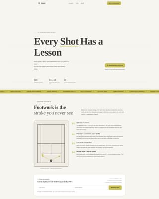 Tennis Coach Booking Website Template