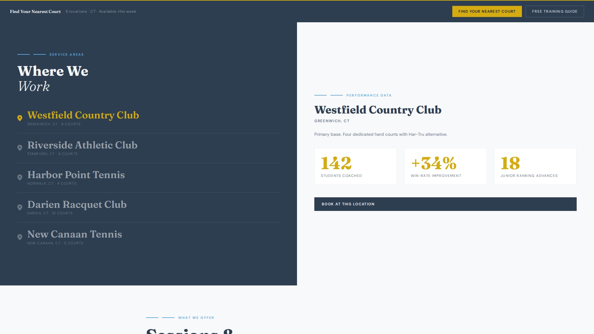 Tennis Coach Specialist Booking Website Template