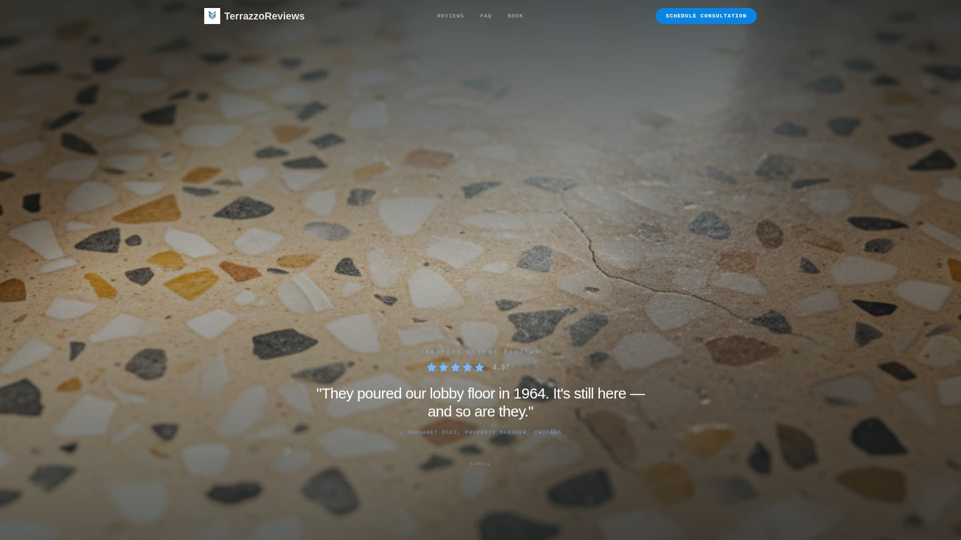 Terrazzo Worker Business Booking Website Template