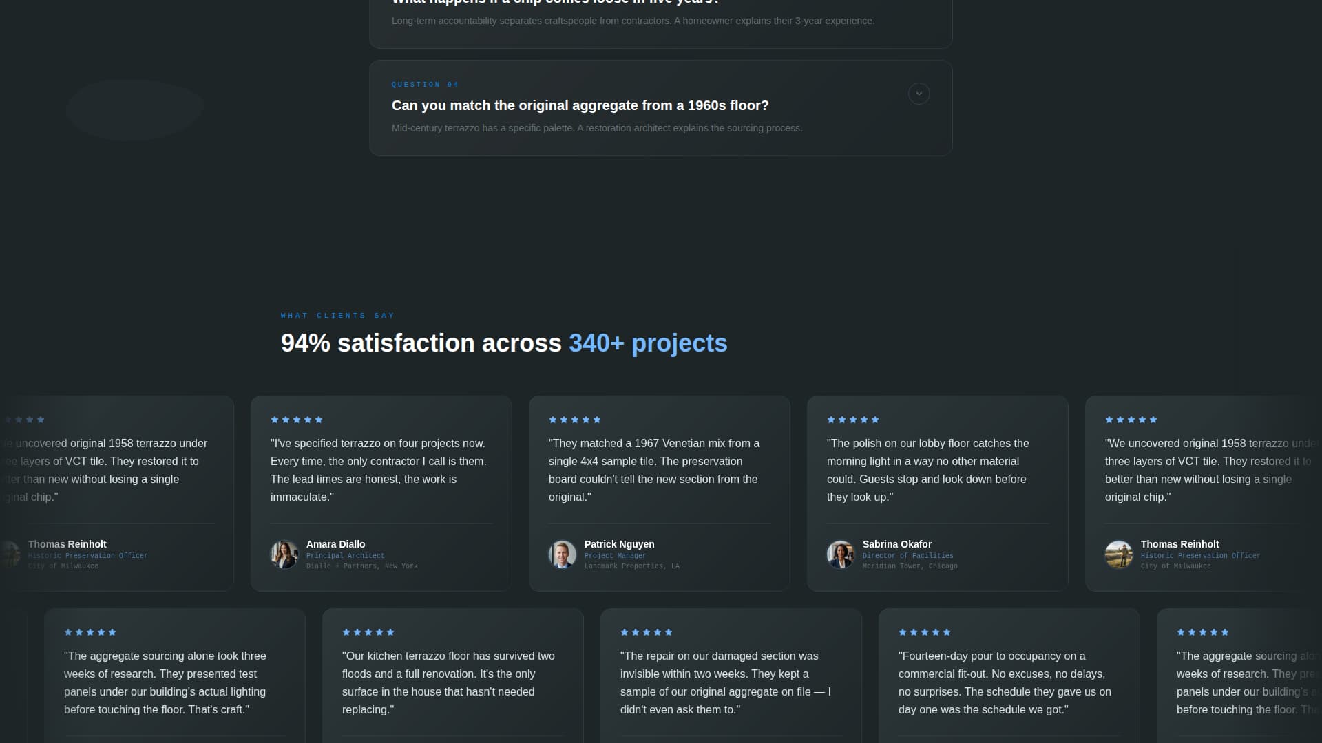 Terrazzo Worker Business Booking Website Template
