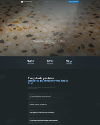 Terrazzo Worker Business Booking Website Template