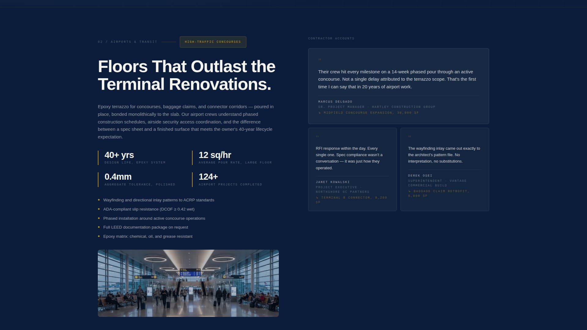 Terrazzo Worker Business Reviews Website Template