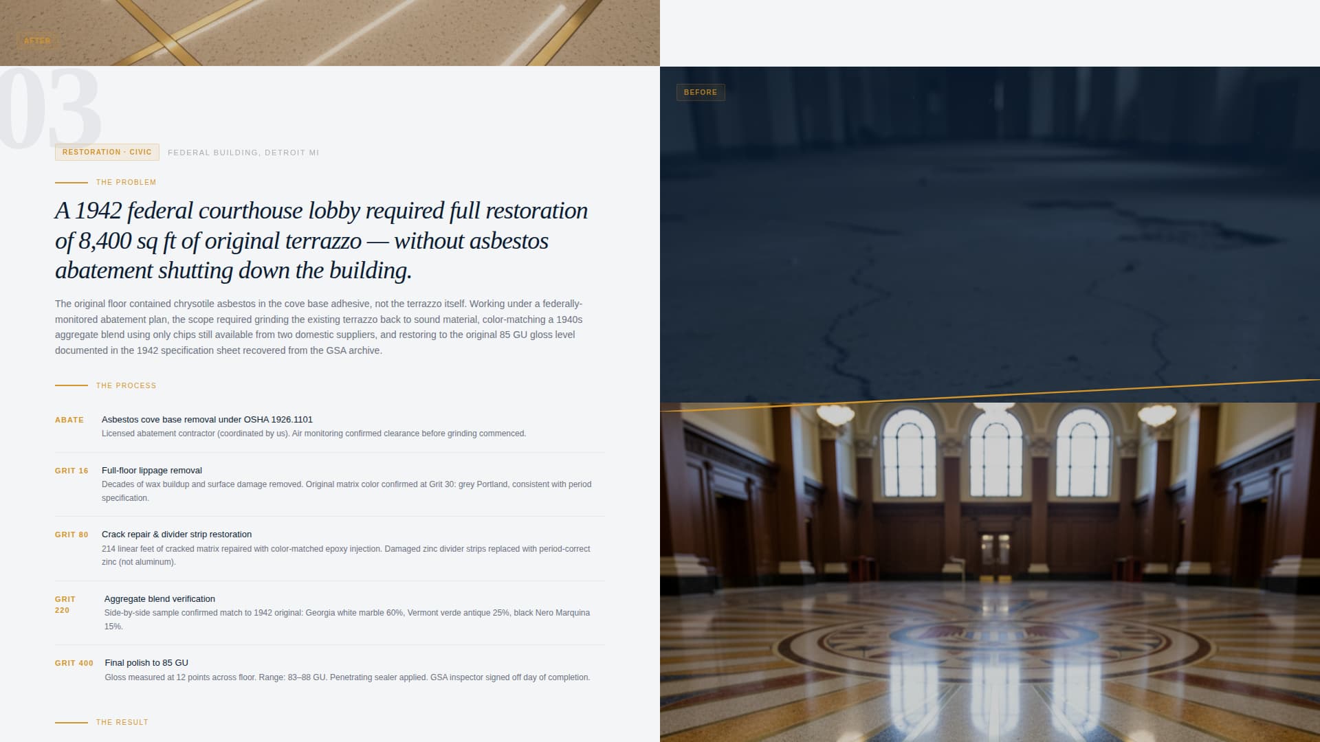Terrazzo Worker Business Portfolio Website Template
