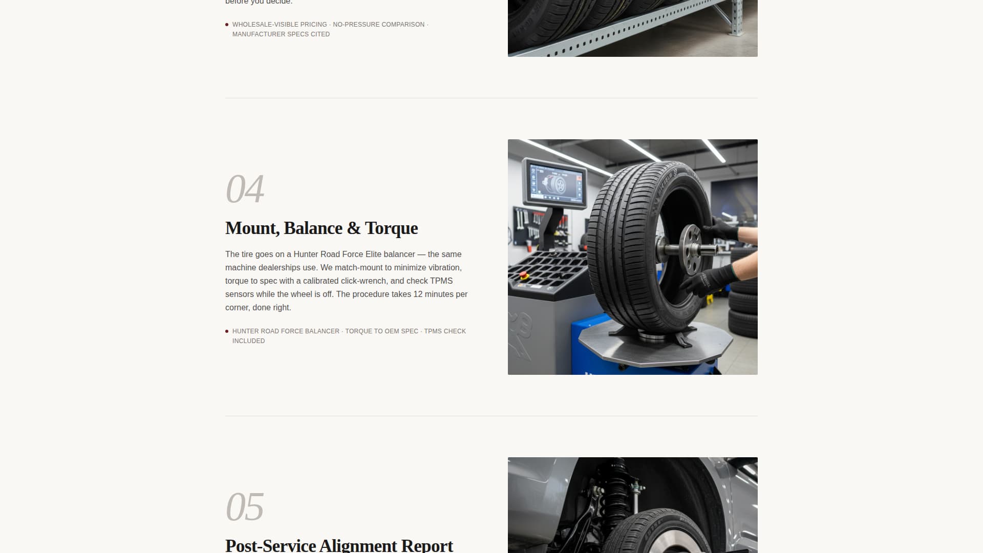 Tire Shop Marketing Booking Website Template