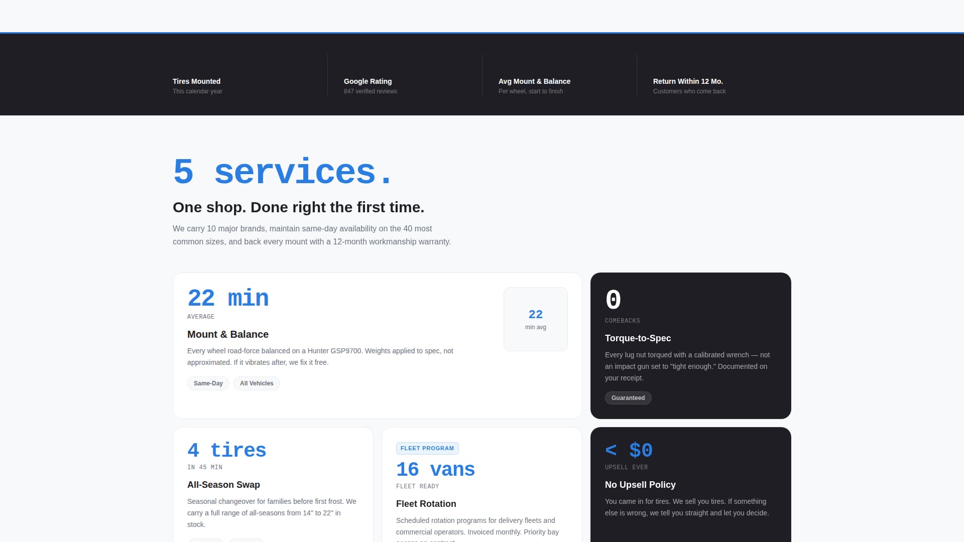 Tread — Certified Wheel Installation Landing Page Template