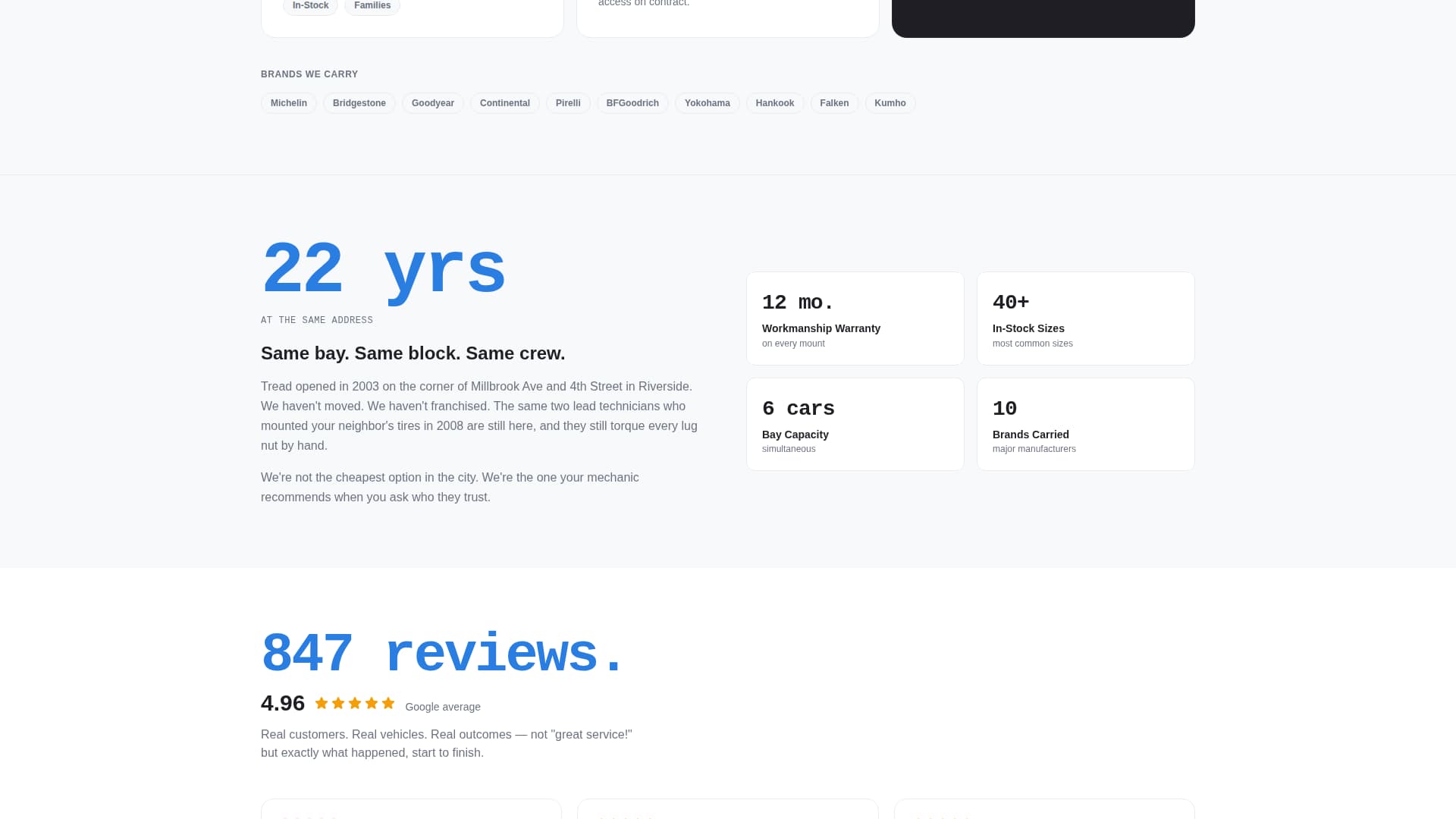 Tread — Certified Wheel Installation Landing Page Template
