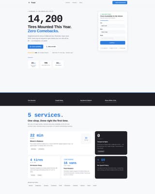 Tread — Certified Wheel Installation Landing Page Template